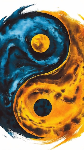 Photo abstract yin yang symbol