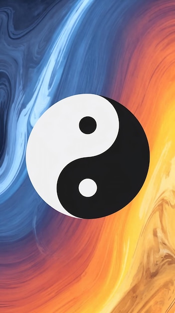 Photo abstract yin yang symbol