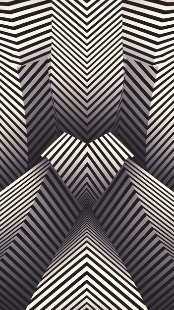 Photo abstract zig zag optical illusion background black and white striped lines vector design