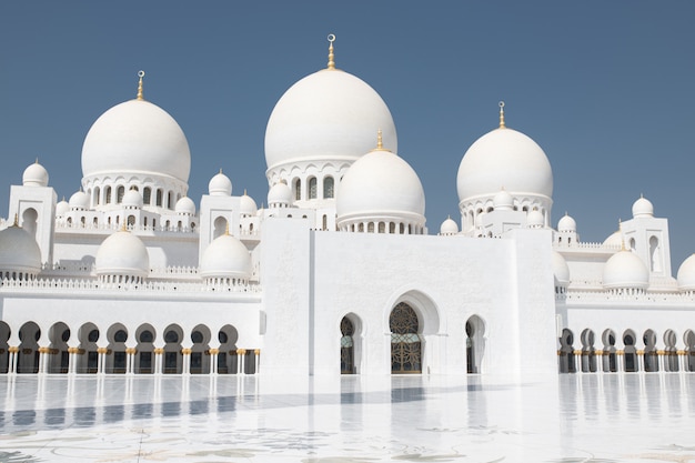 Abu Dhabi, UAE-  March 2019: Sheikh Zayed Grand Mosque in Abu Dhabi 