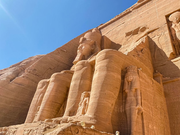 Abu Simbel, a rock in Nubia, two ancient Egyptian temples, the time of Ramses II