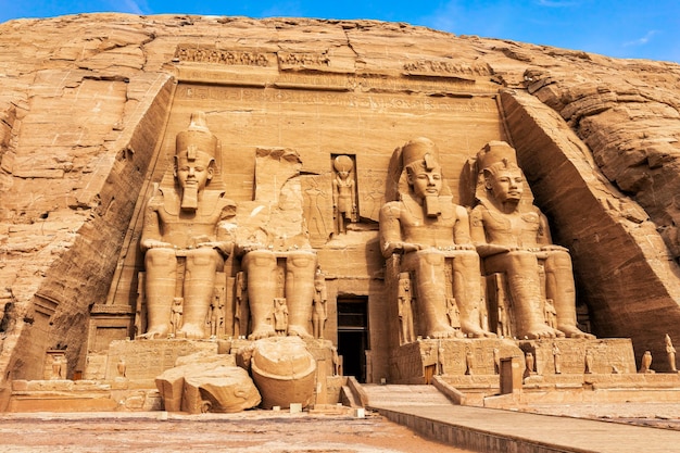 Abu Simbel rockcut Great Temple of Ramesses II Egypt