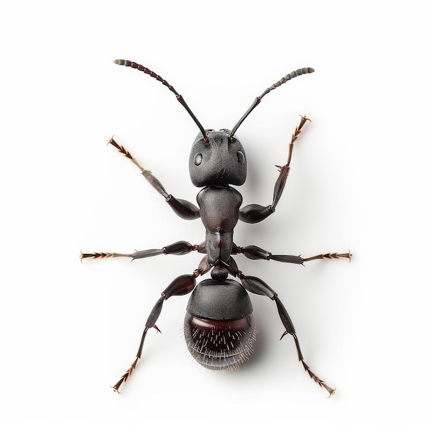 a Abyssal Ant isolated on white Background top view