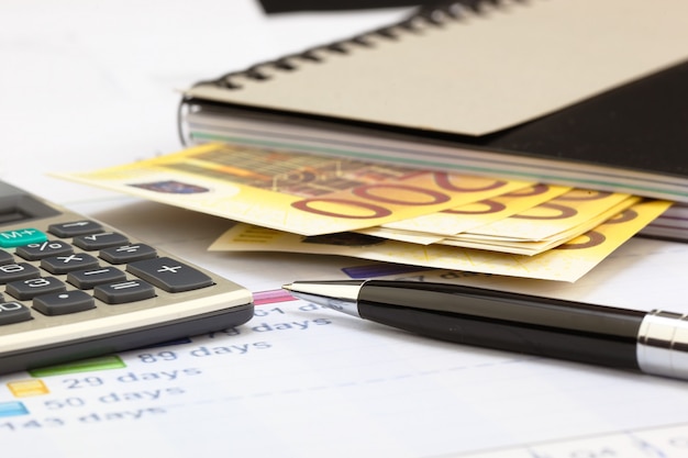 Accessories for doing business in the office on the table