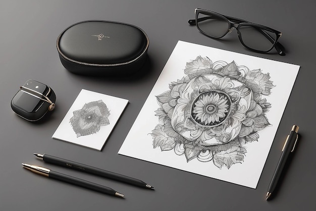 Accessory design illustration mockup