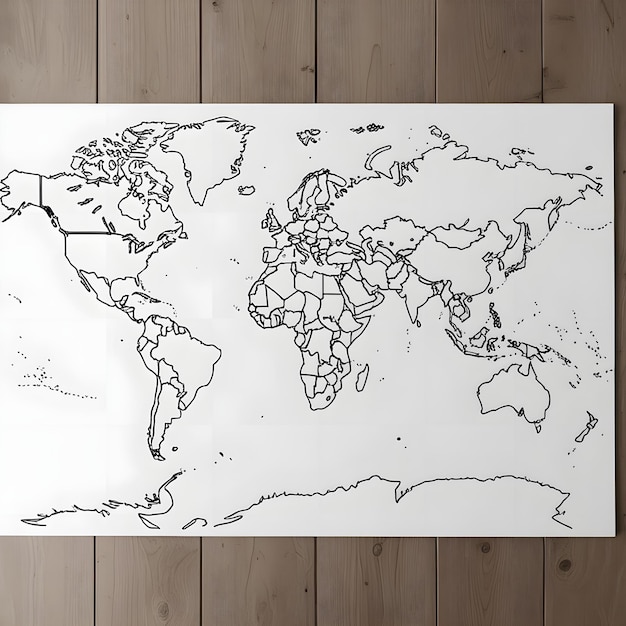 Photo accurate continent and island outlines