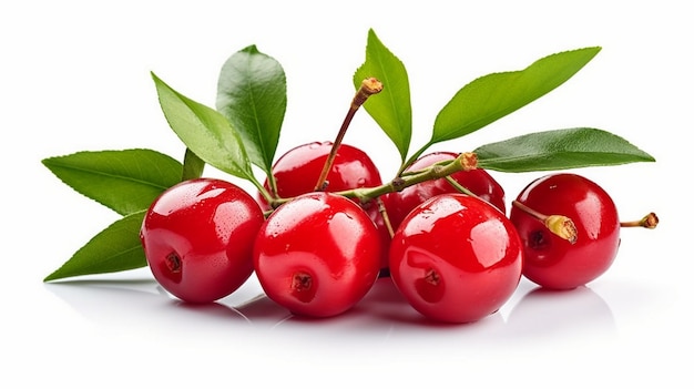 acerola cherry isolated on white background