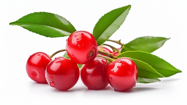 acerola cherry isolated on white background