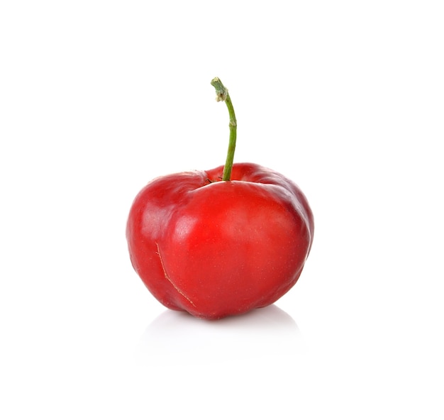 Acerola fruit on white background