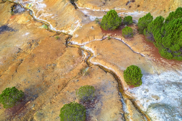 Acid mine drainage at site of abandoned Evloimeni copper mine CyprusxA