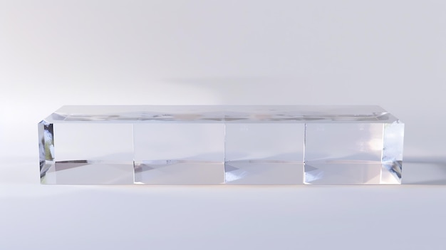 ACRYLIC BLOCKS 4 SOLID PERSPEX BLOCKS PLINTHS Clear Acrylic Rectangular Oblong Plint Generative AI