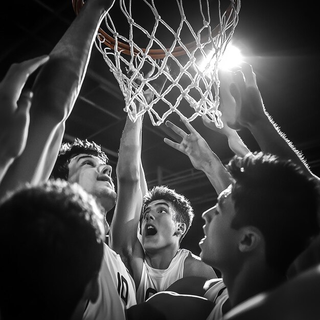 Action Shot of a Basketball Game in Motion