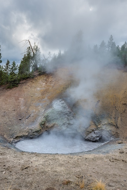 Active Mud Volcano in Yellowstone National Park