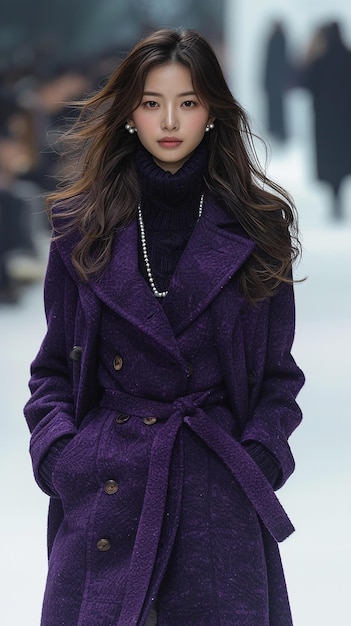 actor in a purple coat