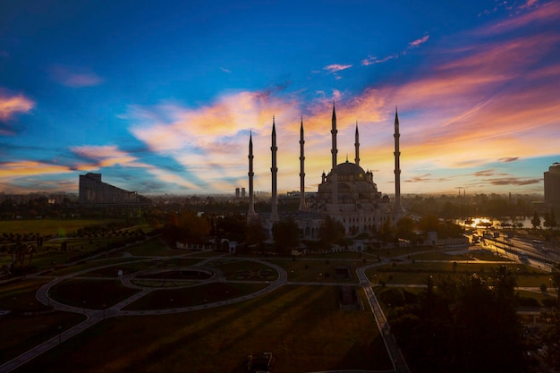 Adana Sabanci Central Mosque aerial view