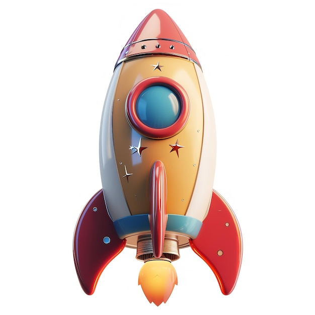 Adept Art Rocket Expedition isolated on White background