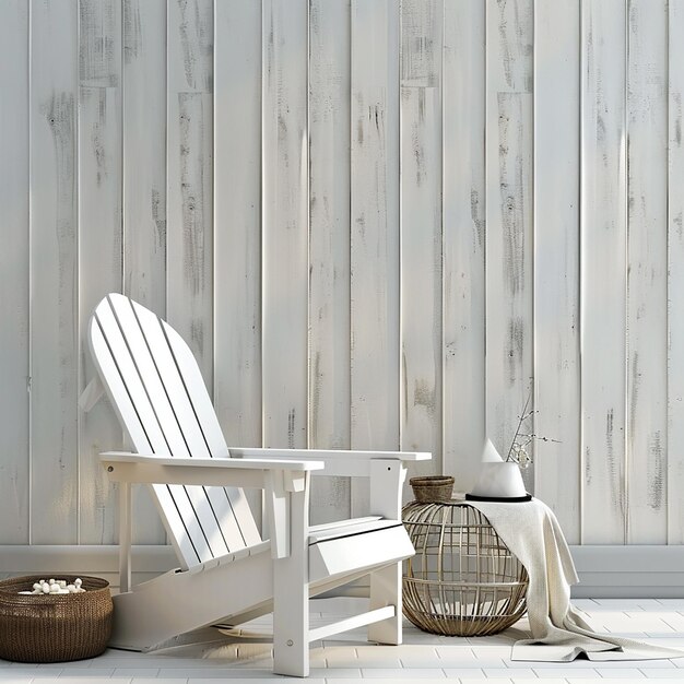 Photo adirondack chair in modern luxury room interior