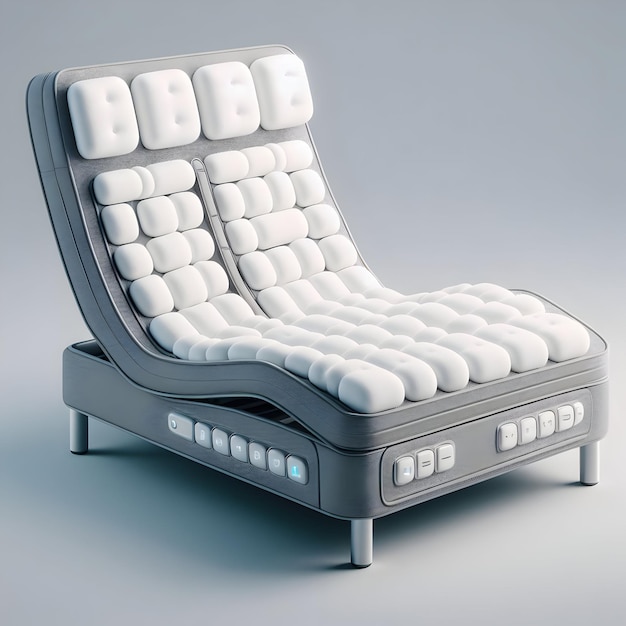 An adjustable marshmallow mattress base with customizable settings for ergonomic positioning and rel