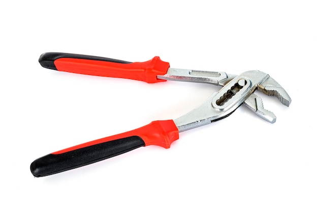 Adjustable pliers in front of white background