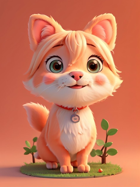 Adorable 3D Cartoon Animal Illustration Charming Vibrant and Playful