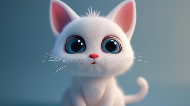 Adorable 3D Cat Mascot for Blender