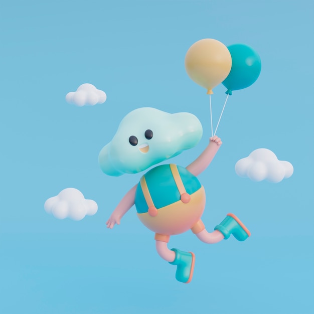 Adorable 3d character for children