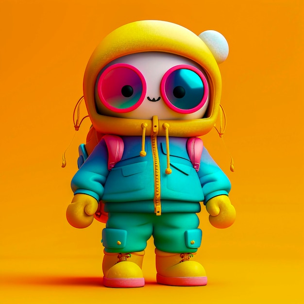 Adorable 3d style character for children Generative AI