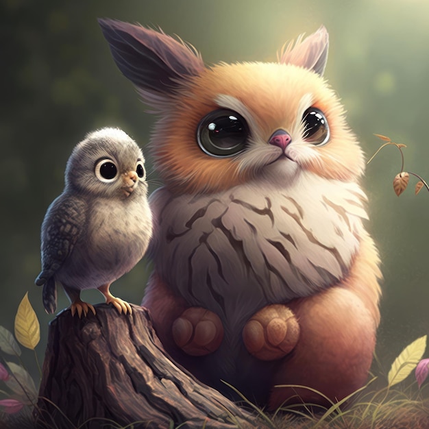 Adorable Animal Illustration for Children's Books and Educational Materials