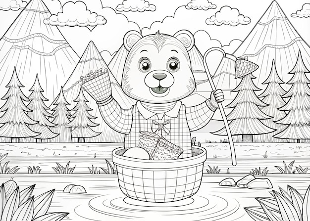 Photo adorable animals coloring pages fun for kids