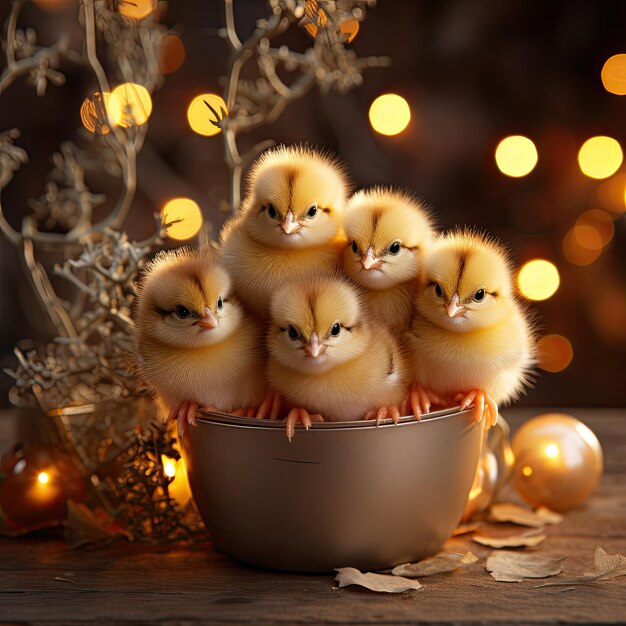 Adorable Baby Chicken Celebrating Special Occasions0