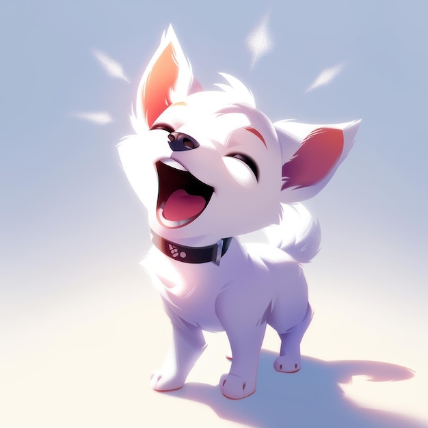 Adorable Baby Dog Laughing and Singing Generative AI