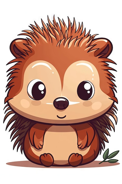 Adorable Baby Echidna Illustration with a Sweet and Simple Design