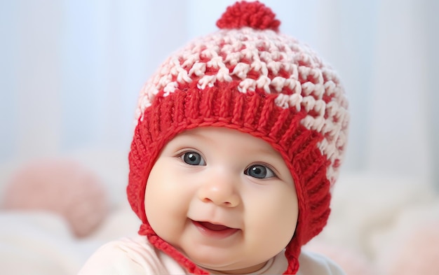 Adorable Baby Hat Display on a White background