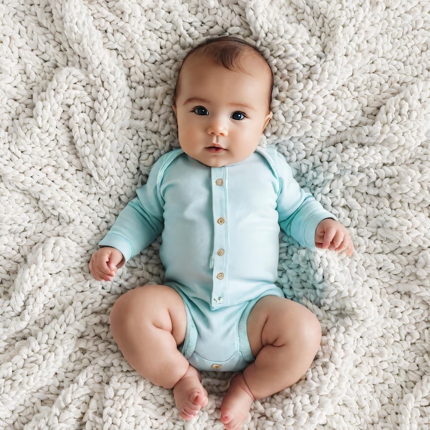 adorable baby lying on blanket adorable baby lying on blanket