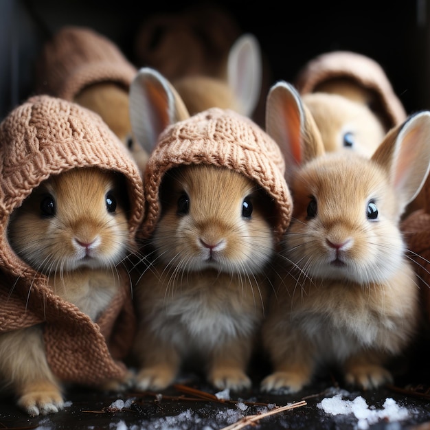 Adorable Baby Rabbit Celebrating Special Occasions