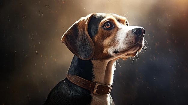 Adorable Beagle Dog in Cinematic Style AI Generated