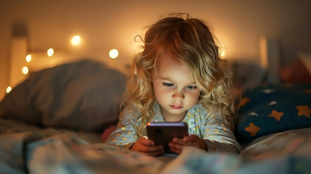 Photo adorable blonde baby with wavy hair