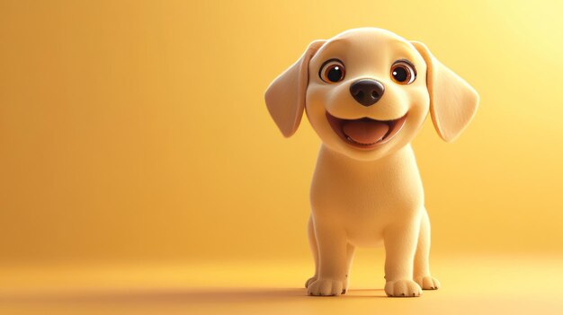 Photo adorable cartoon puppy