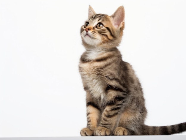 Adorable cat in photo studio mode