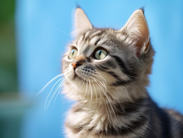 Adorable cat in photo studio mode