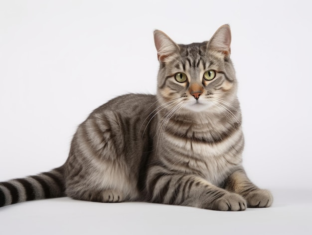 Adorable cat in photo studio mode