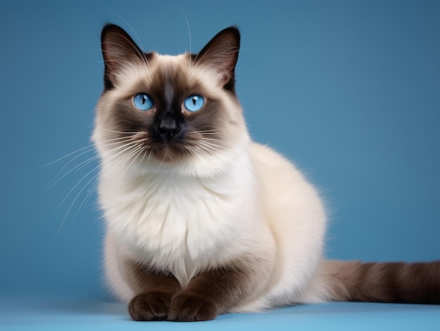 Adorable cat in photo studio mode