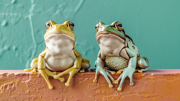 Adorable Ceramic Frogs in the Garden