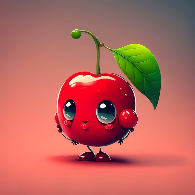 Adorable Cherry Animated Character