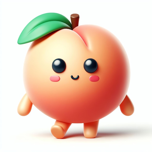 Adorable Chibi Peach Mascot