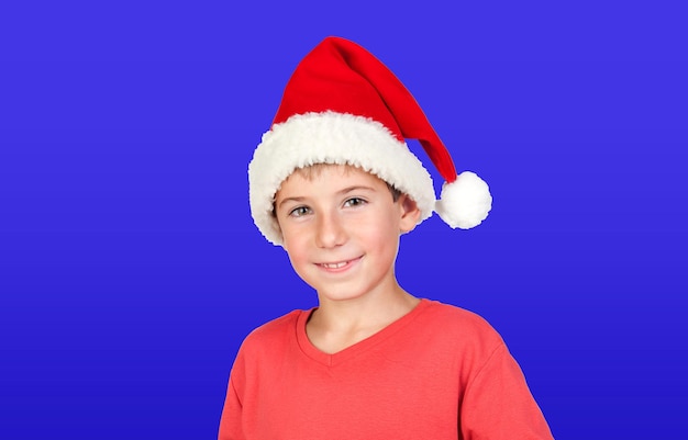 Adorable child with Santa Hat