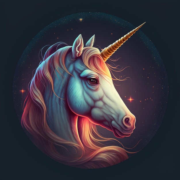 adorable and colorful unicorn