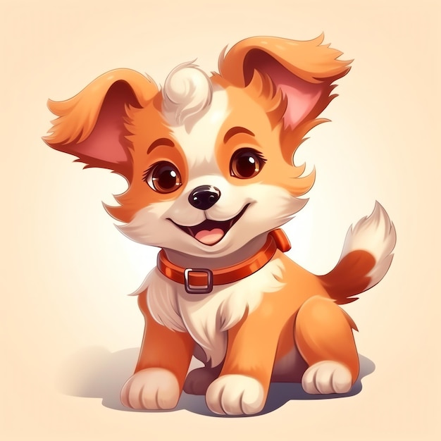 Adorable corgi dog is smiling Funny cute Corgi with flowers and balloons and cake