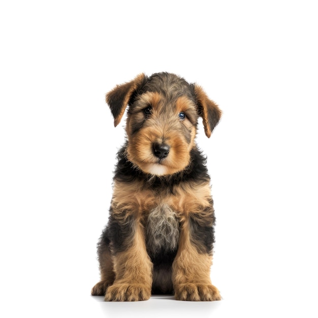 Adorable and cute purebred puppy looking at the camera Generative AI