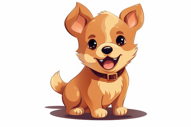 Adorable dog cartoon illustration for nursery childrens books and parties Cute beautiful face